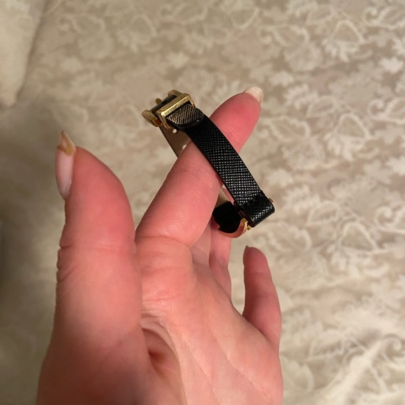 Michael Kors Black Leather and Gold Bracelet - Picture 3 of 4